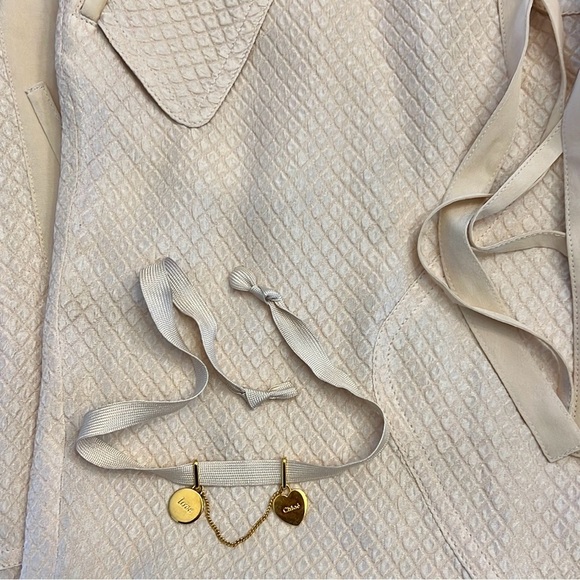 ?Chloé LOVE Chloé Gold Tone 2 Charm Ballerina Pink Ribbon Tie-up Choker Necklace main image 8